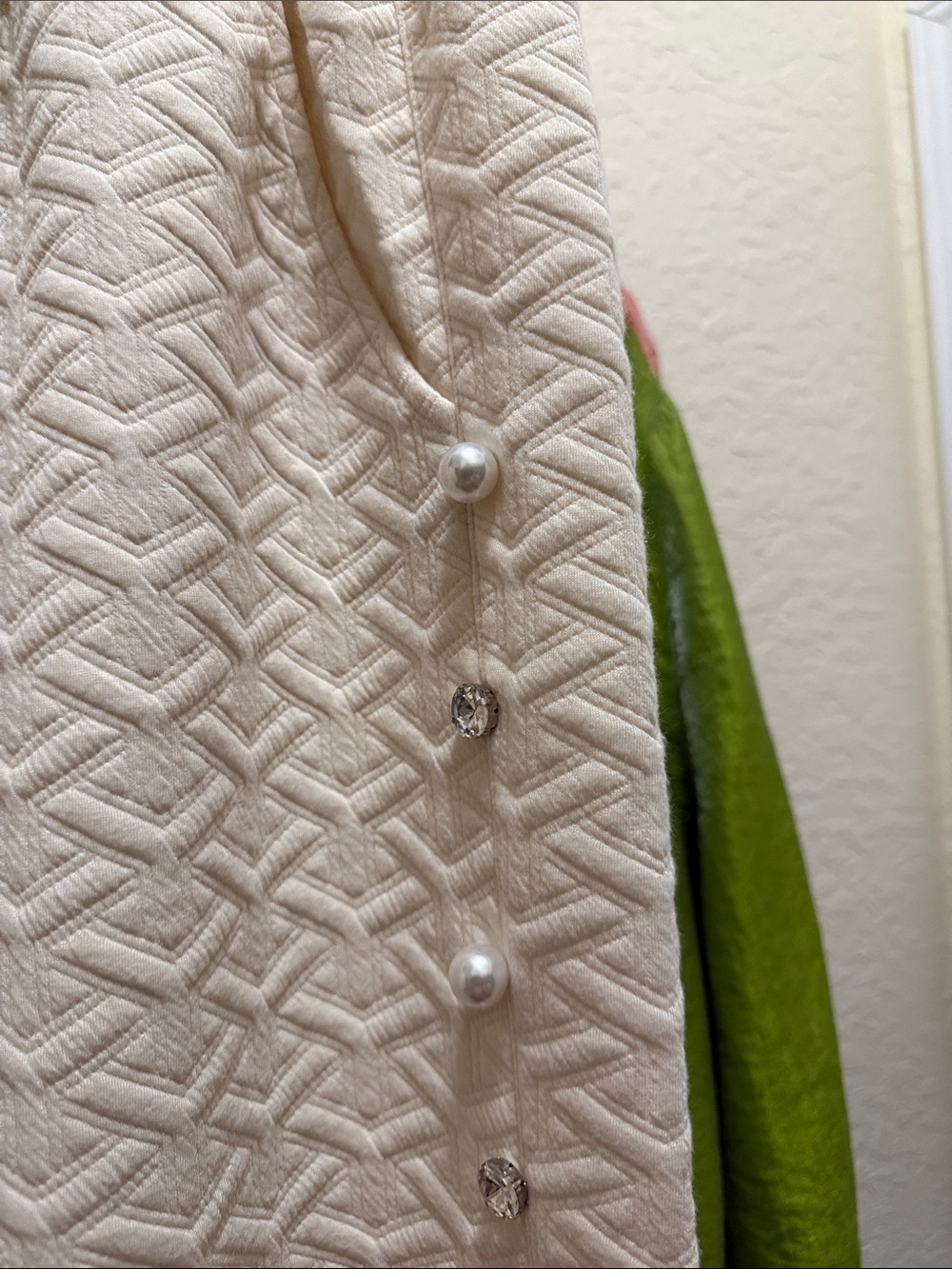 Simply Southern Cream Quilted Pearl-Trim Boot-Cut Jumpsuit Set - Picture 4 of 5